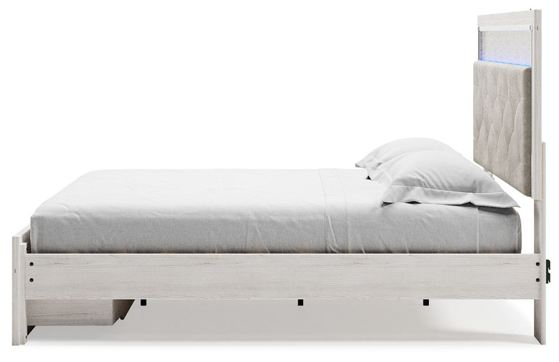 Altyra - King Upholstered Storage Bed - White
