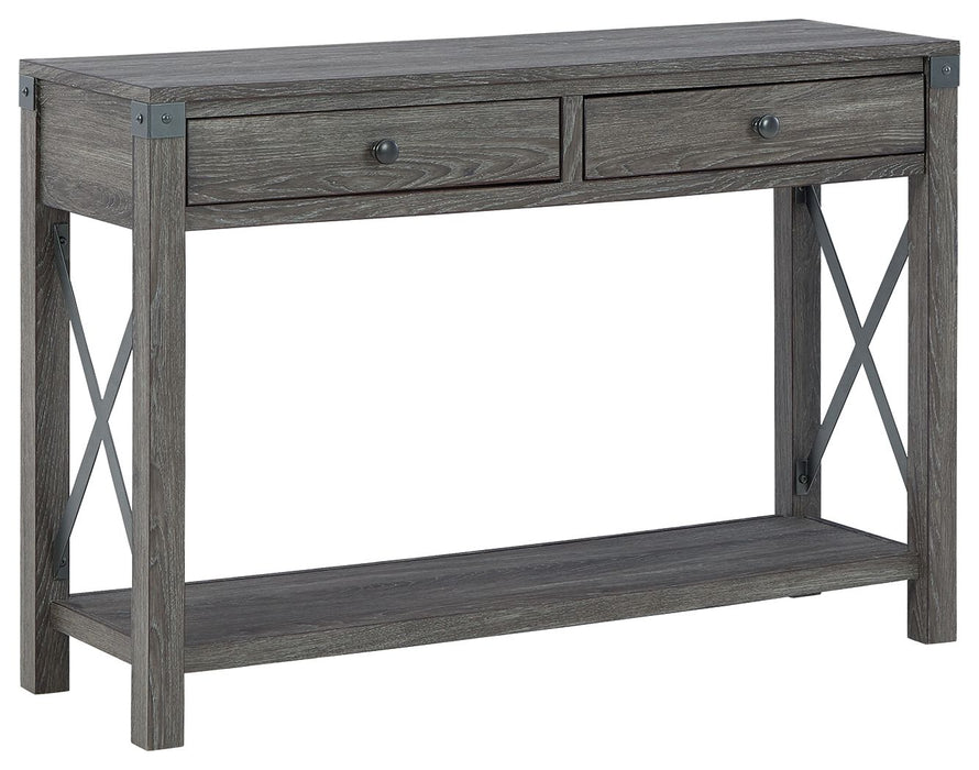 Freedan - Console Sofa Table - Grayish Brown