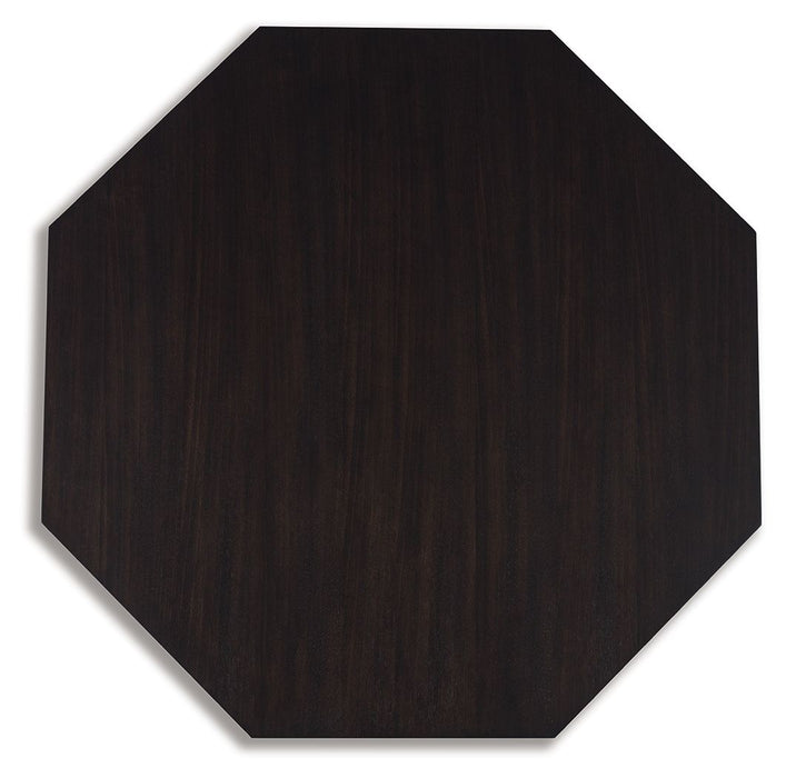 Chasinfield - Octagon Coffee Table - Dark Brown