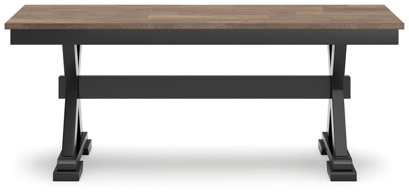Wildenauer - Large Dining Room Bench - Brown / Black