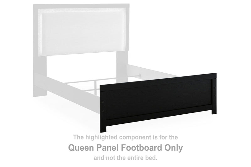 Maeling - Queen Panel Footboard - Black