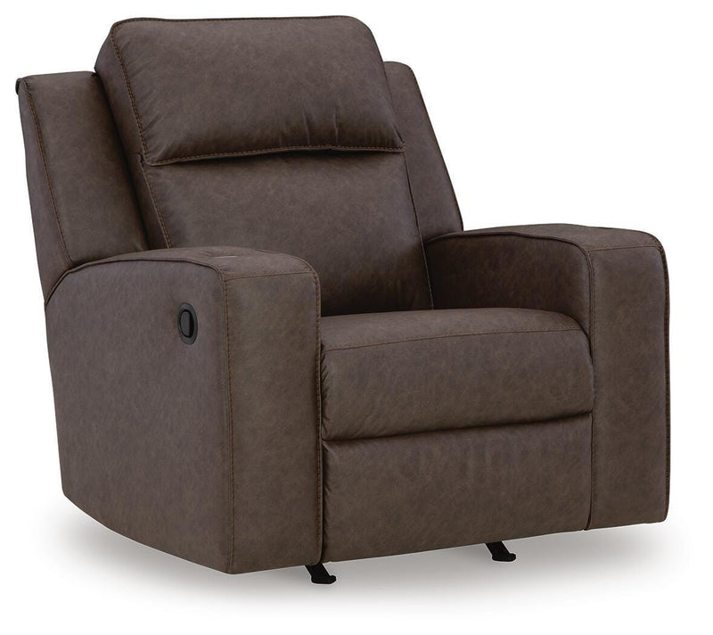 Lavenhorne - Rocker Recliner - Umber - Faux Leather