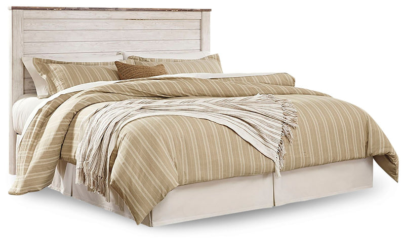 Willowton - King/Cal King Panel Headboard - Whitewash