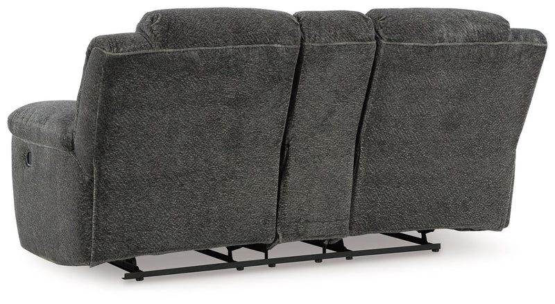 Frohn - Dbl Reclining Loveseat With Console - Fabric - Graphite
