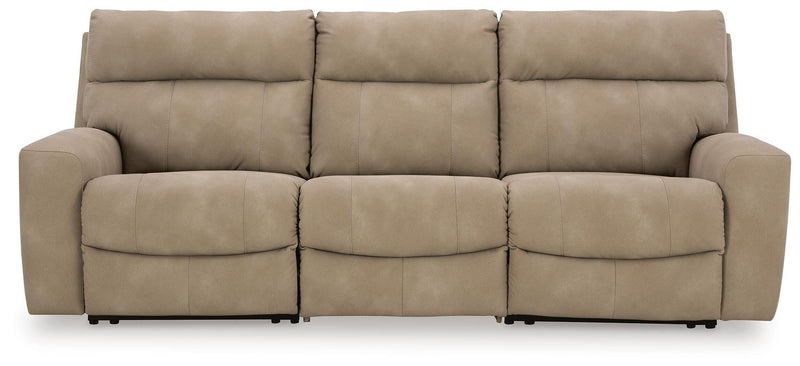 Next-Gen Durapella - 3-Piece Power Reclining Sectional Sofa - Sand - Faux Leather