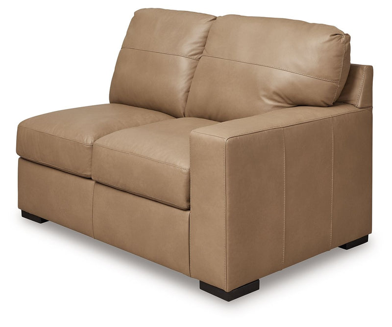Bandon - Raf Loveseat - Leather Match - Toffee