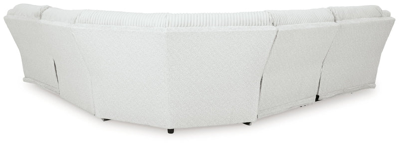Top Tier - 5-Piece Reclining Sectional - Fabric - Alloy