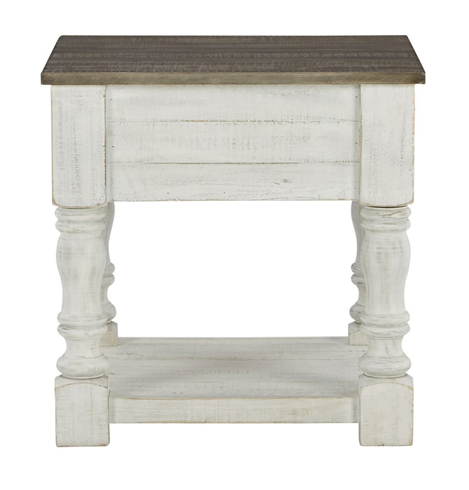 Havalance - Square End Table - White / Gray
