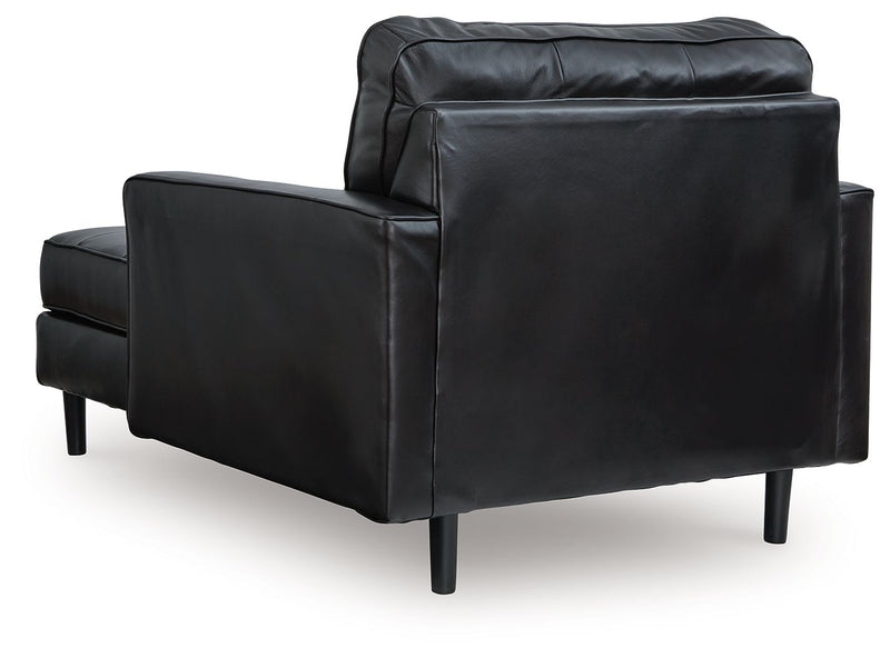Bryceview - Chaise - Leather Match - Onyx