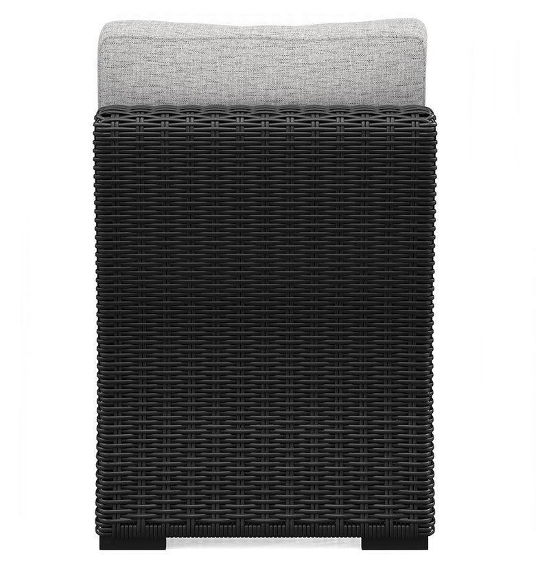 Beachcroft - Armless Chair With Cushion - Black / Light Gray