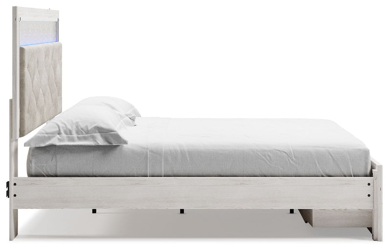 Altyra - King Upholstered Storage Bed - White