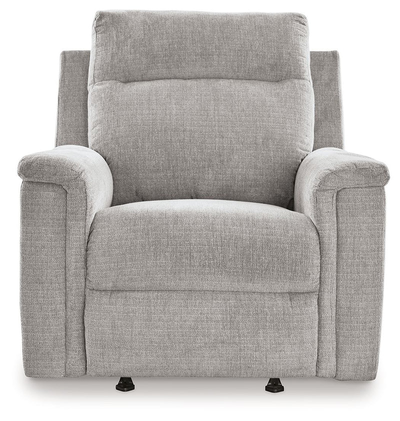 Barnsana - Power Rocker Recliner - Fabric - Ash