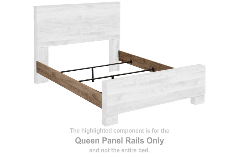 Hyanna - Queen Panel Rails - Tan Brown - Wood