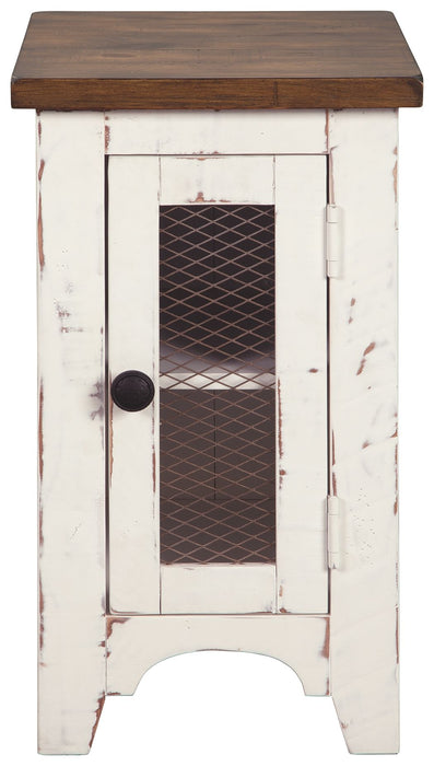 Wystfield - Chair Side End Table - White / Brown