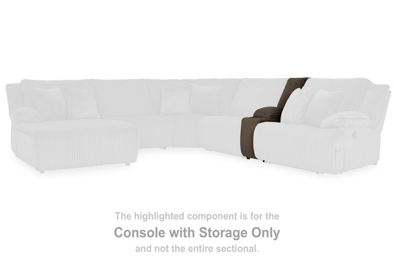 Top Tier - Console With Storage - Fabric - Chocolate