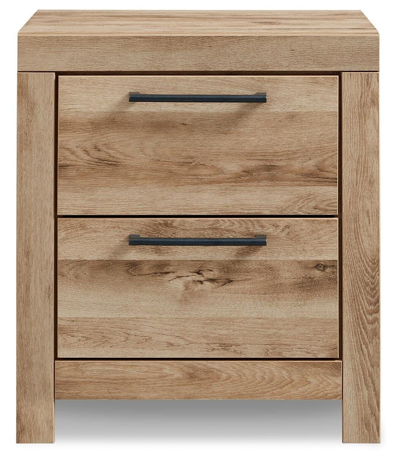 Hyanna - Two Drawer Night Stand - Tan Brown - Wood