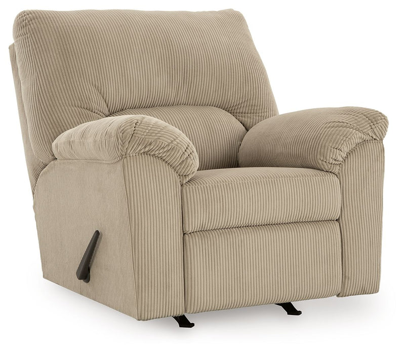 SimpleJoy - Rocker Recliner - Fabric - Sand