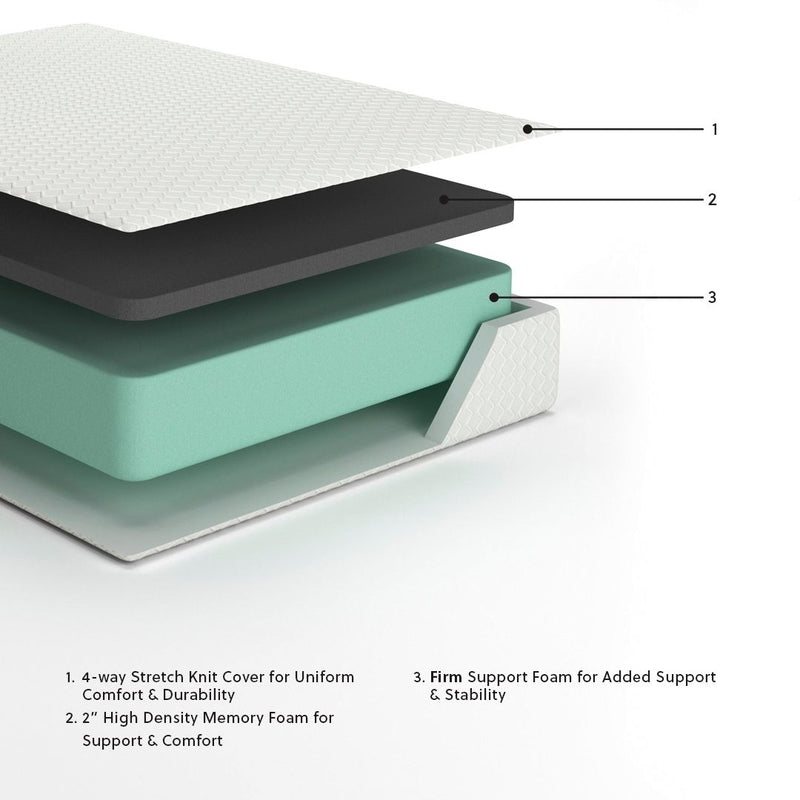 Chime 12 Inch Memory Foam - Twin Mattress - 12-inch - White