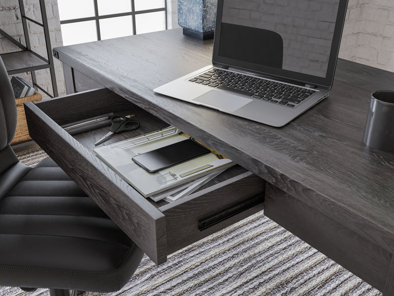 Freedan - Home Office Desk - Grayish Brown