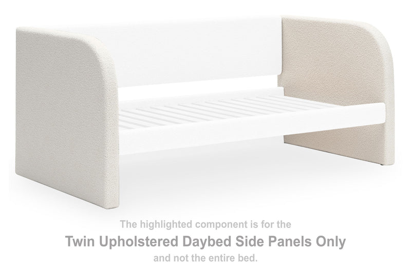 Arloster - Twin Upholstered Daybed Side Panels - White