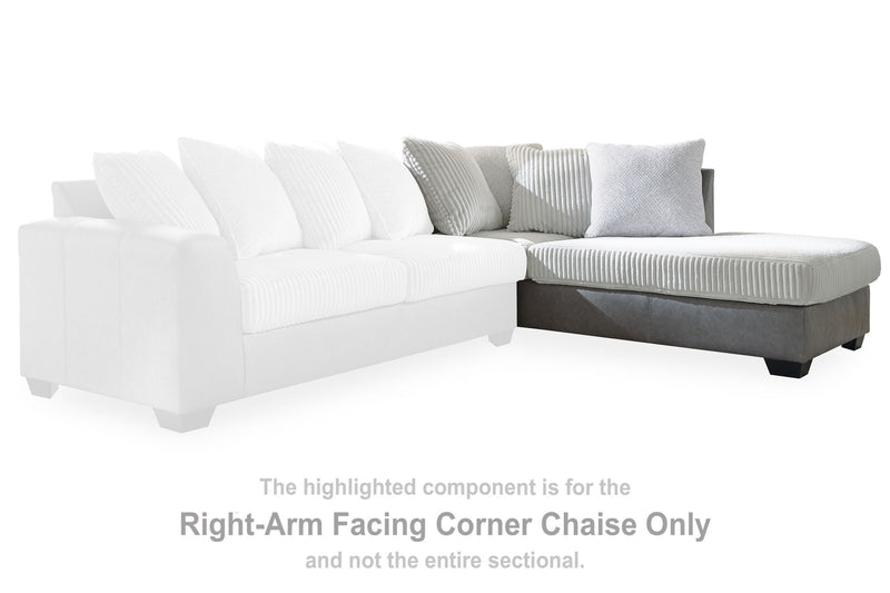 Clairette Court - Raf Corner Chaise - Alloy