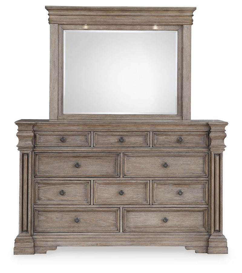 Blairhurst - Dresser And Mirror - Light Grayish Brown