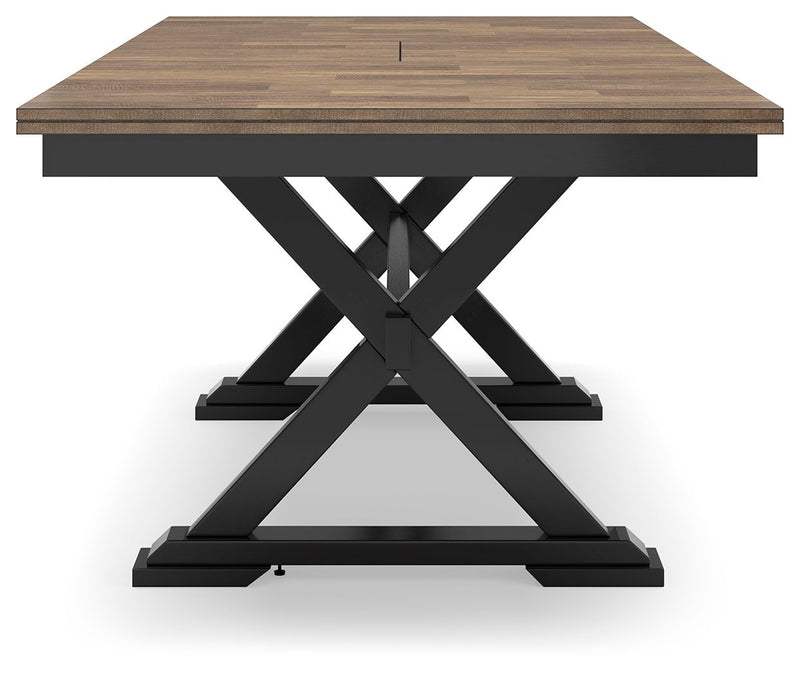 Wildenauer - Rectangular Dining Extension Table - Brown / Black
