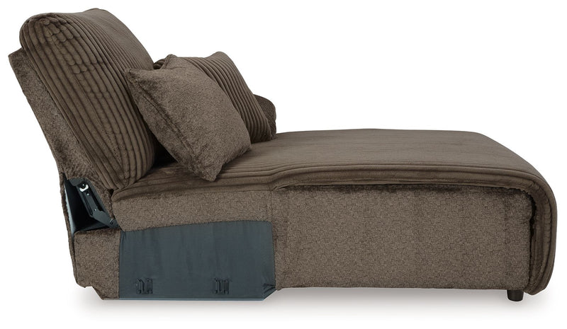 Top Tier - Raf Press Back Chaise - Fabric - Chocolate