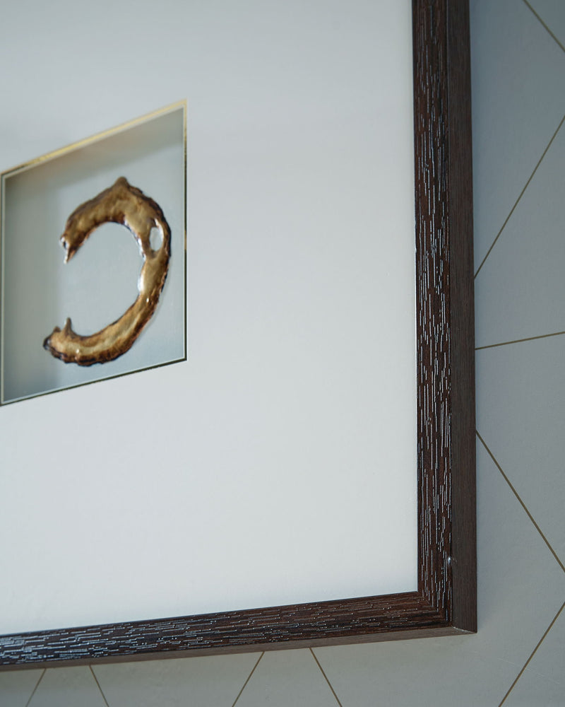 Dallbourne - Wall Art Set (Set of 4) - White / Gold Finish