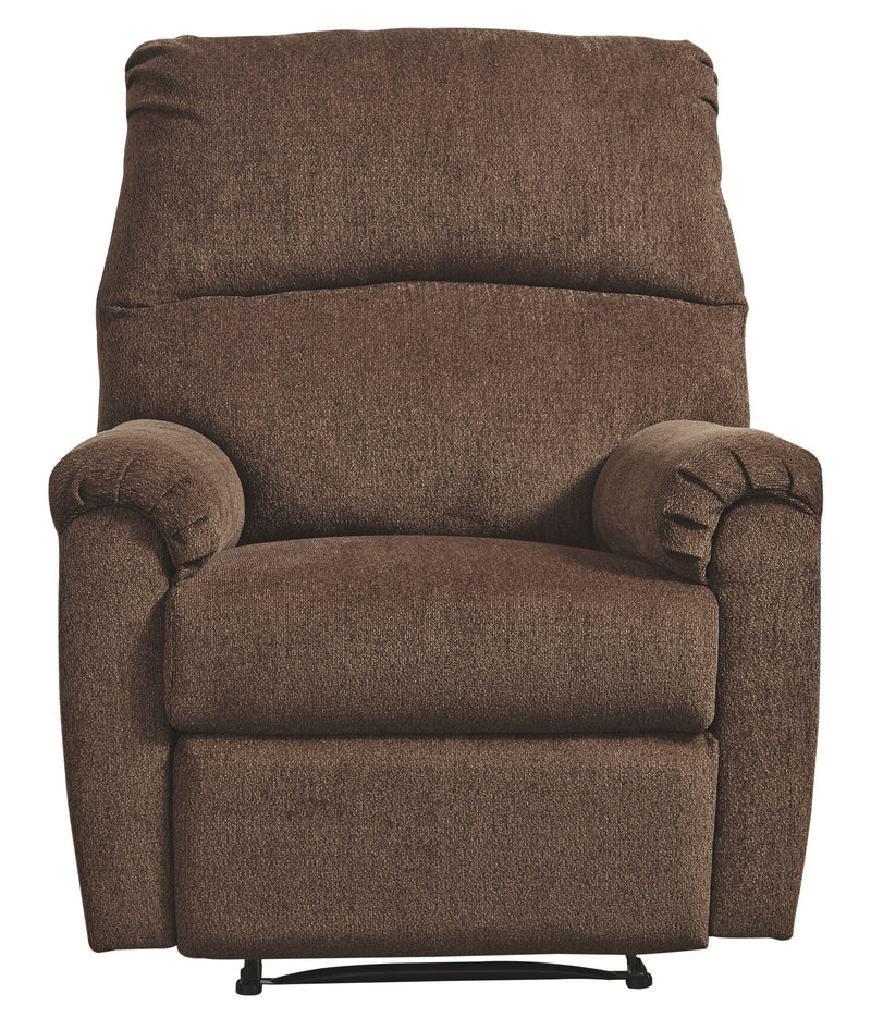 Nerviano - Zero Wall Recliner - Fabric - Chocolate