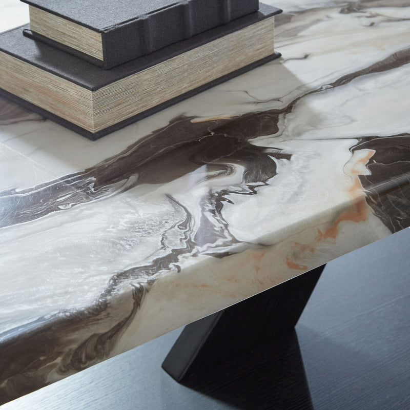 Cendill - Occasional Table Set (Set of 3) - Dark Brown / White / Black