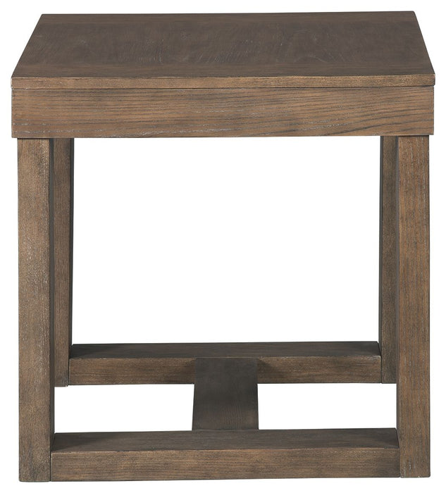 Cariton - Square End Table - Gray