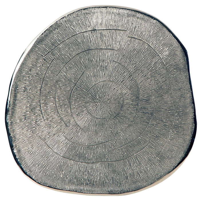 Laverford - Round End Table - Chrome / Black