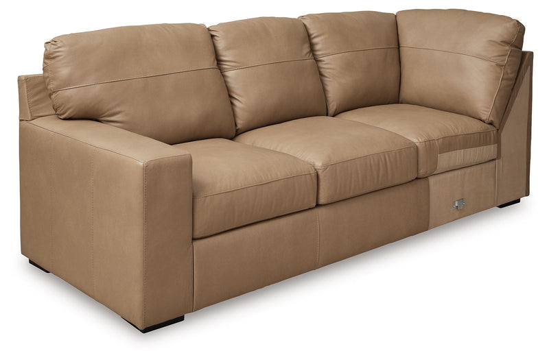 Bandon - 4-Piece Sectional With Raf Loveseat - Leather Match - Toffee