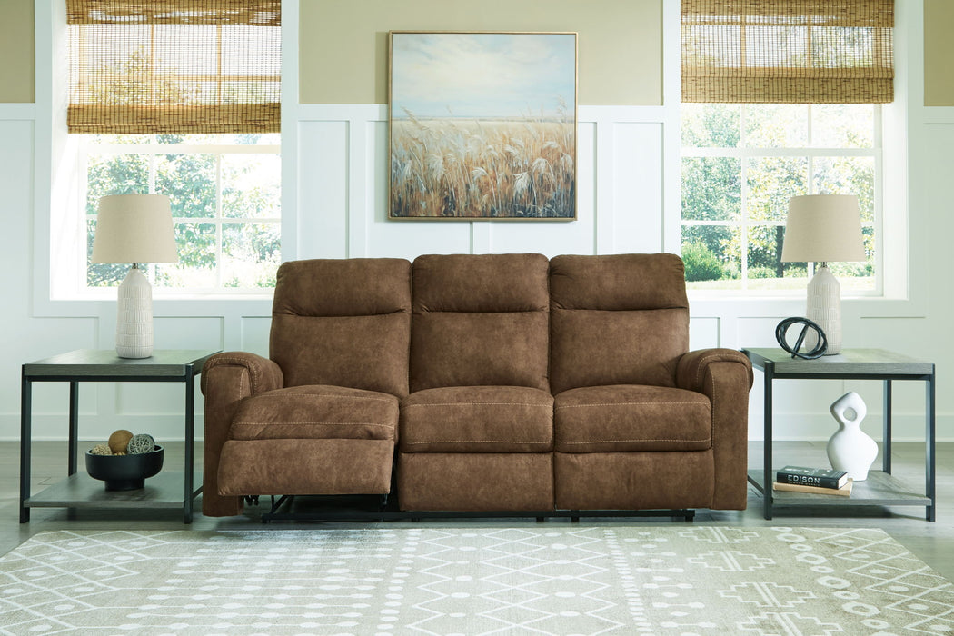 Edenwold - Reclining Sofa - Faux Leather - Brindle